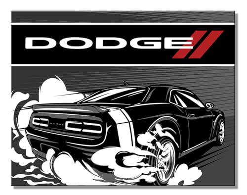 Detroit Shirt Company Dodge Challenger Metal Wall Sign - Dodge