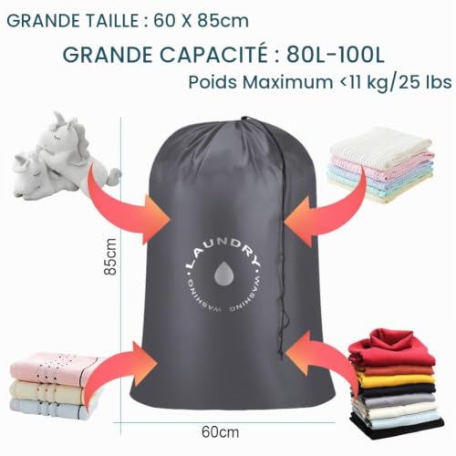 Sacs de linge avec cordon de serrage