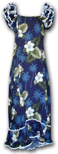 Pacific Legend Hawaiian Muumuu Hibiscus Island Long Style