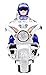 TECHEGE Toys Motorcycle Police Officer with Flashing Lights Bump'n'Go Pursuit Sounds Police Chase Cops'n'Robbers