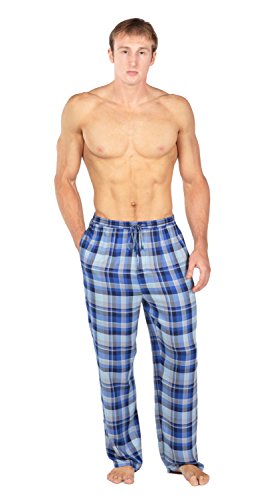 image for TexereSilk Men’s Woven Plaid PJ Pants - Pajamas in Bamboo Viscose by