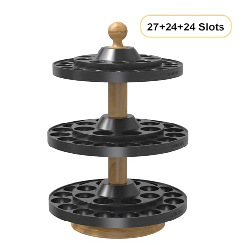 Image of Evemodel Rotatable Paint Organizer Pigment Bottle Spinning Rack Stand Desktop Holder Shelf (1 layer small 2 layers big holes)