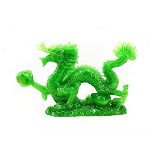 Jade Feng Shui Dragon Figurine