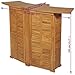 vidaXL Teak Massiv Bartisch Klappbar Stehtisch Bistrotisch Gartenbar Theke Gartentheke Klapptisch Gartenmöbel Tisch Holztisch Braun 155x53x105cm