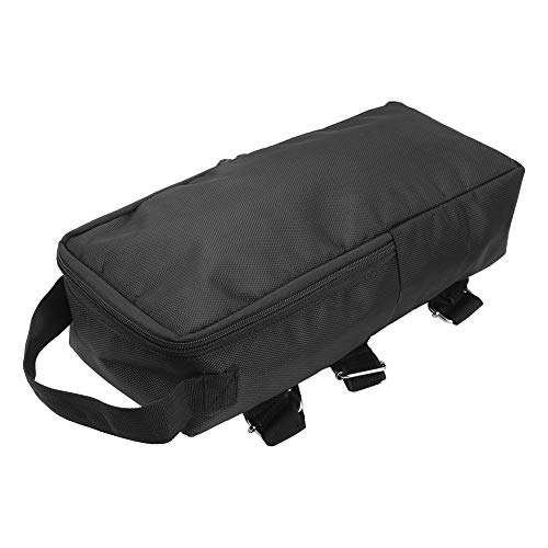 Sac de selle de vélo étanche suspendu en polyester noir avec double fermeture éclair pour VAE