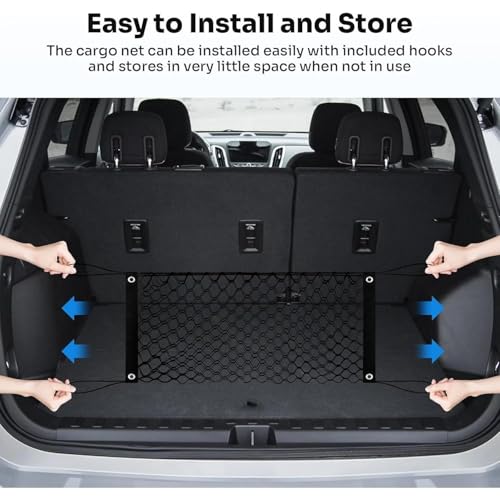 Filet de rangement pour coffre de voiture sac filet elastique double couche - 5