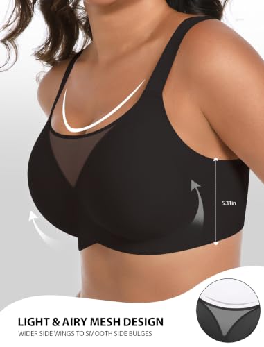 Image of Wireless Bras for Women No Underwire Seamless Buttery Bralettes Smoothing Women's Bras Full Coverage Shapedly Bra