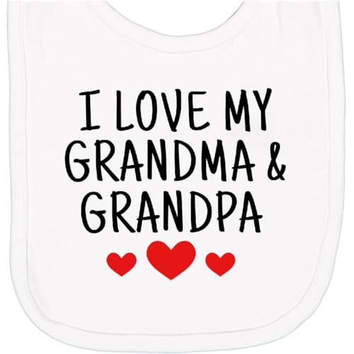 inktastic I Love My Grandma and Grandpa Newborn Bib