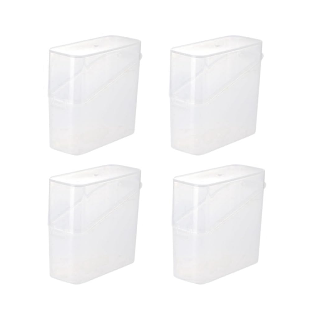 CTRLZS Sliced Cheese Container for Fridge, 4 PCS Cheese Storage Box with Flip Lid Cheese Keeper Cheese Saver Holder Easy to Use Transparent