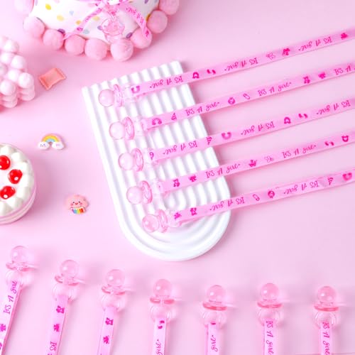 Image of XINHUIDALSQ 100 Baby Shower Pacifiers Necklace, Acrylic Pacifier Necklaces