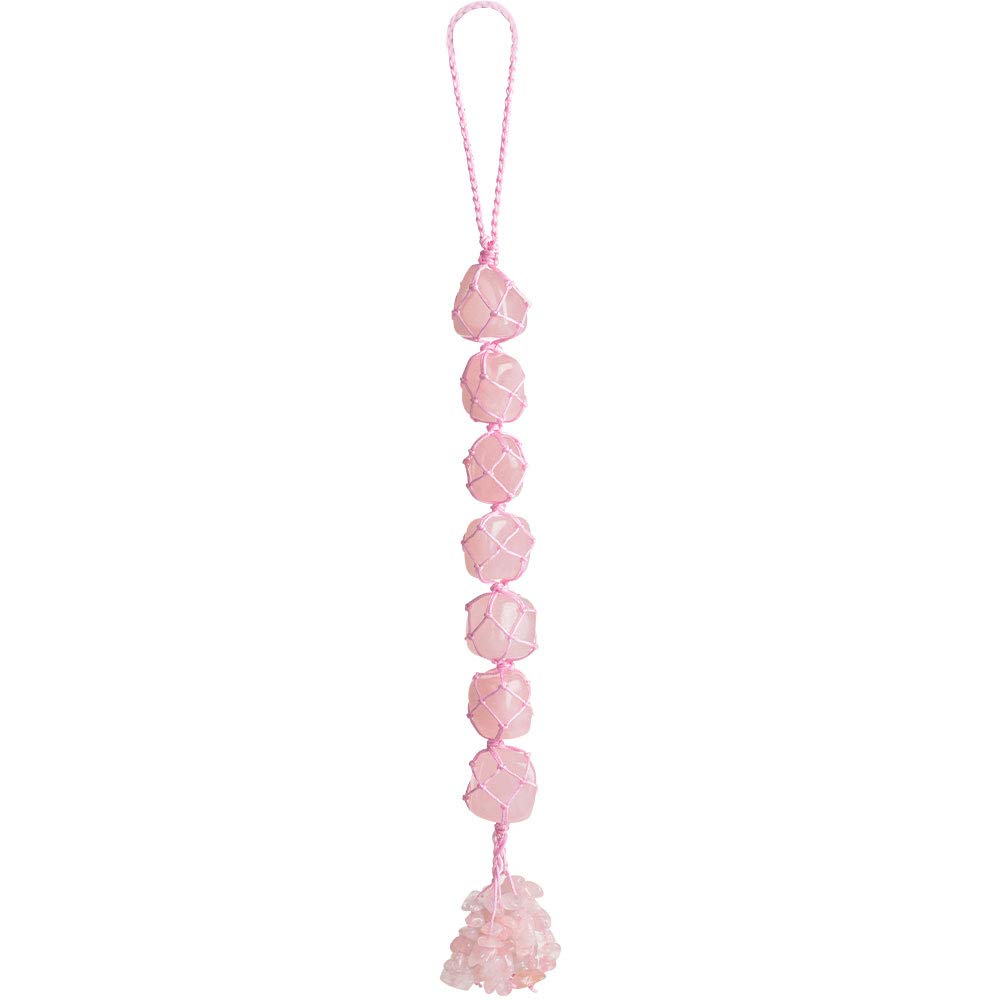 Hanging Ornaments Natural Rose Quartz Ornaments Home Decor Gemstones Reiki Feng Shui Ornament Window Wall Ornament