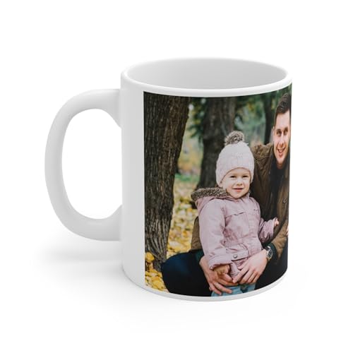 Image of Personalized Ceramic Mug | Custom Photo Name Text Logo Printing White Cup | Customized Tea Coffee Cup | Birthday | Home Office Use for Men and Women 325 ml
