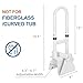 HEPO Adjustable Bathtub Safety Rail for Elderly, Tub Grab Bar for Bathroom, Assistance Bathtub Handle Clamp for Seniors Bath Handles Support and Fall Prevention, White