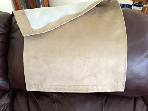 Furniture Headrest Cover Recliner Chair Protector Suede-Oak Size 14"Wx30"L For Living Room Decor Office Chair Cover Rv Lifestyle Theater Seating Media Room #TOP1