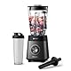 Philips 5000-Serie Standmixer inkl. Blend-and-go-Behälter - 1200 W. 2L maximales Fassungsvermögen. ProBlend Plus-Technologie. Spülmaschinengeeignet. Automatisierte Reinigung. Schwarz (HR3041/00)