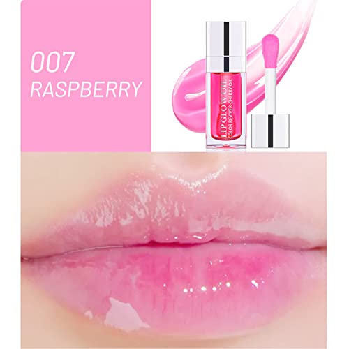 Maepeor Hydrating Lip Glow Oil 10 Colors Moisturizing Lip Oil Gloss Non-Sticky Transparent Lip Gloss Long Lasting Nourishing Tinted Lip Balm For Lip Care And Dry Lip With Big Brush Head (Icolors 07) #TOP1