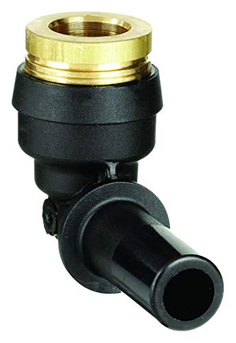 Parker Hannifin 369PTCSP-6-6 Plug-in Elbow Push-to-Connect Composite Fitting, 3/8" Push-to-Connect Tube x 3/8" Plug-in Stem Tube