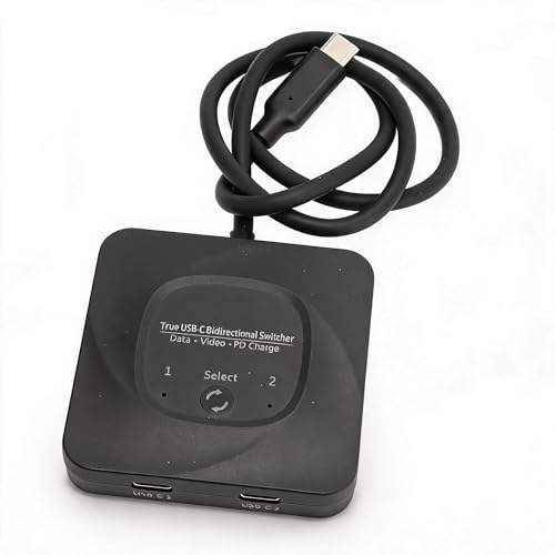 Commutateur USB C bidirectionnel 2 en 1 sortie 8K 60Hz pour connecter deux PC