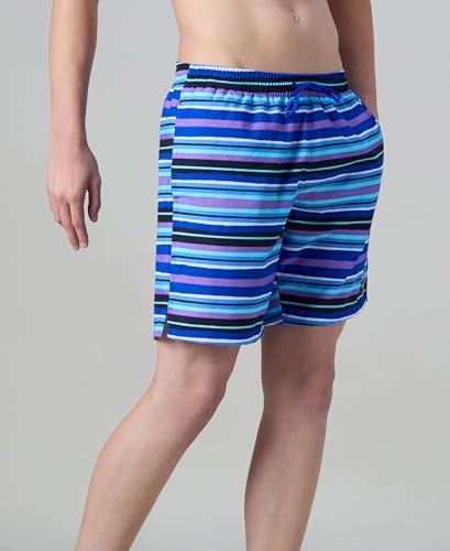 Image of Speedo Men's 4 Way Flex Essential Printed Watershorts with Side Pockets | Water Repellent | Internal Drawcord | Wide Waistband Swimming Trunks