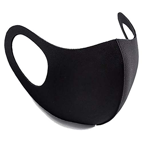6 pack Fashion Cloth Fabric Face Protection, Unisex Earloop Bandana Balaclava Black Dust Reusable Mask, Washable, Reusable
