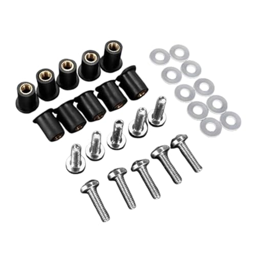 Vis et écrous M5 moto argent pour bulle carénage FZ1 FZ6 FZ6R FJR1300 pièces de rechange