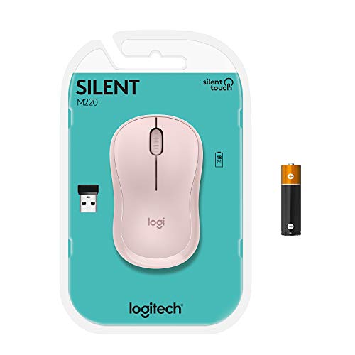 Image of Logitech M221 Wireless Mouse, Silent Buttons, 2.4 GHz with USB Mini Receiver, 1000 DPI Optical Tracking, 18-Month Battery Life, Ambidextrous PC /Mac /Laptop - Rose