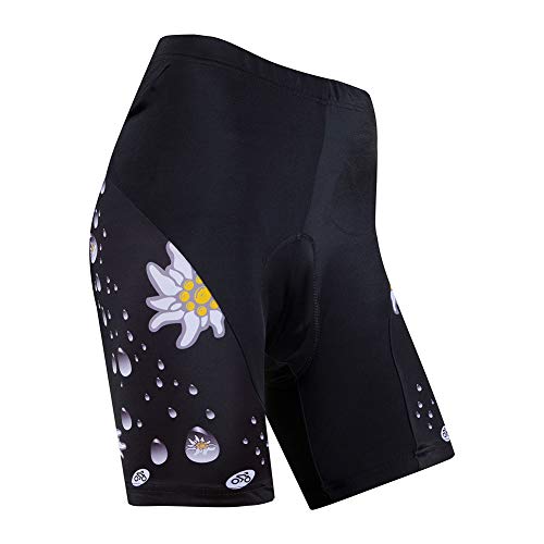 Damen Radsportshorts, Radunterhose mit 3D Gel Sitzpolster, Radfahrunterhose Unterwäsche mit Schnell Trocknenden und Elastische Atmungsaktive Hoher Dichte, L, 0018 Cover