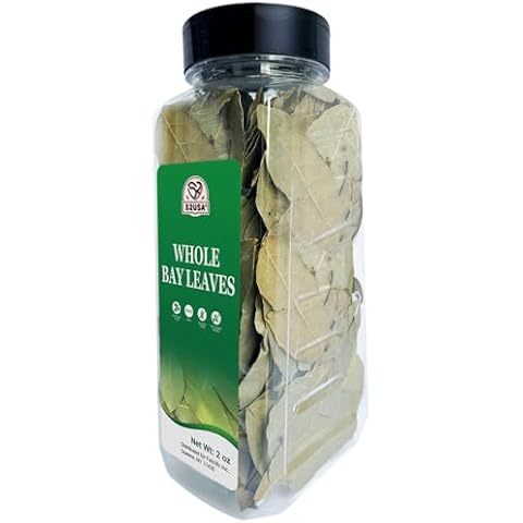 52USA Bay Leaves, 2 oz, Whole Bay Leaves, All Natural, Gluten Free, Caffeine Free, No Sugar, Dried Bay Leaves, Bay Laurel Herbs for Cooking, Fresh Bay Leaves Cover