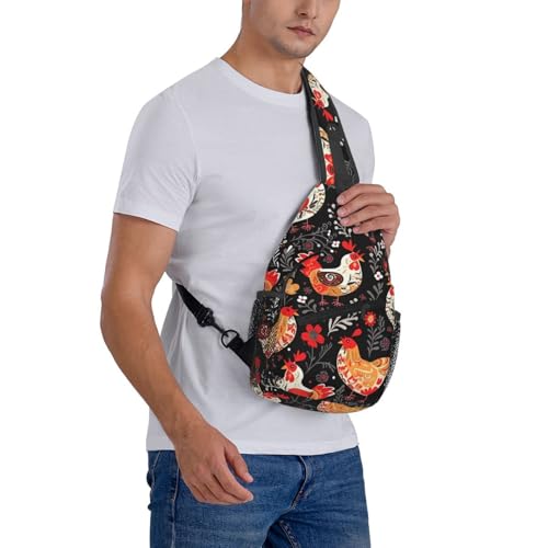 Mochila Sling Crossbody Negra para Adultos miniatura 7