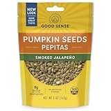 Good Sense Jalapeno Smokehouse Pepitas (Pumpkin Seeds), Spicy & Savory Snack, 5 oz Resealable Bag – Non-GMO, Plant Protein, Kosher