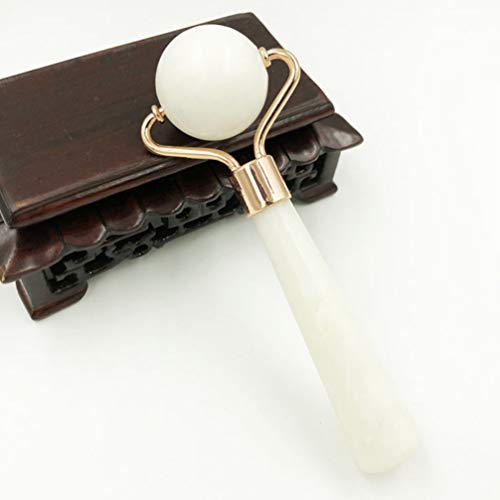 PIXNOR Rolo de Jade Natural Facial Pedra de Jade Quartzo Rolo Facial Quartzo Jade Massager Ferrament