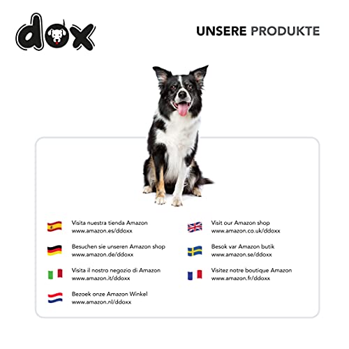 DDOXX Nylon Hundeleine - 2m, 3fach verstellbare Hundeleine für alle Hundegrößen - M (Gelb)
