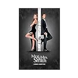 Mr & Mrs Smith Classic Movie Poster 1 Canvas Poster Bedroom Decor Sports Landscape Office Room Decor Gift Unframe:12x18inch(30x45cm)