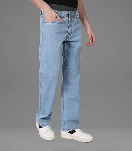Image of i'sol Men's Loose Baggy Fit Wide Legged Jeans