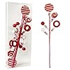 4 Pcs Christmas Tree Picks and Sprays 17 Inch Grinchs Christmas Tree Decorations Glitter Red and White Christmas Ornaments for Tree Topper Filler Candy Cane Xmas Grinchmas Decor