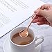 Poylim Cute Small Coffee Spoons Set of 8, 18/10 Stainless Steel Rose Gold Demitasse Spoons for Tea, Dessert, Appetizer, 5.1-inch