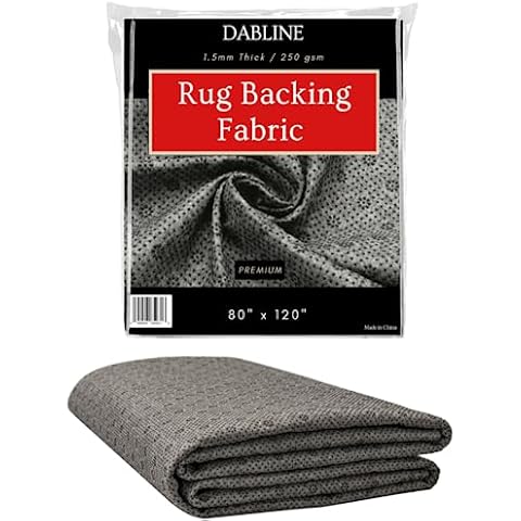 DABLINE 80" x 120" Non Slip Rug Pad for Tufting and Rug Making, Thick and Grippy Backing Fabric Cover
