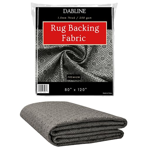DABLINE 80' x 120' Non Slip Tufting Backing Fabric – Thick Rug Backing Pad with Vinyl Dots for Rug Tufting, Punch Needle & DIY Rug Making Supplies