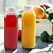 [12 Oz.] Plastic Juice Bottles, 10 Pack Food Grade BPA Free Empty Square Milk Containers, Great For Storing Homemade Juices, Milk, Beverages, With Tamper Evident Caps.