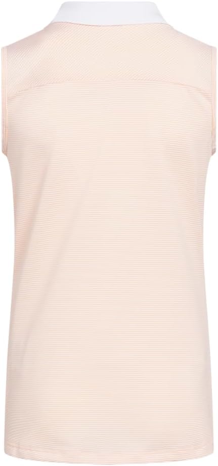 Adidas Womens Ottoman Striped Sleeveless Polo Shirt - Image 2