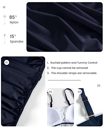 Get 50% Off Women's Tummy Control Tankini Set with Code R532YFAH - Image 6