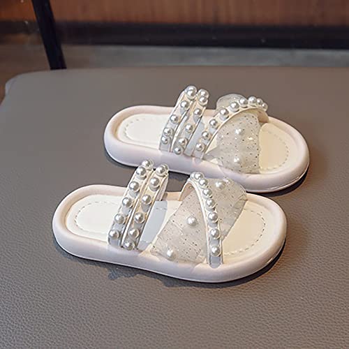 Children's Girls Summer Outdoor Sandals Pearl Lace Princess Shoes Soft Bottom Non Slip Beach Shoes Slipper Boots3