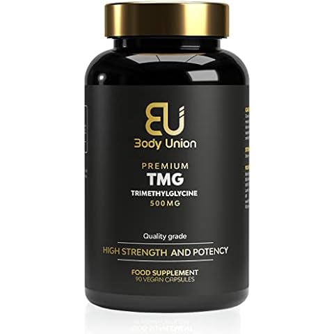 Body Union TMG Supplement | 500mg Trimethylglycine Capsules For High Energy Levels & Strength | Supports Healthy DNA Production | Protein Production Booster | Vegan Friendly | 90 Capsules Cover