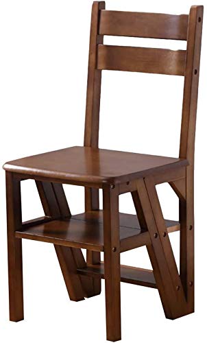 Échelle à double usage en bois pour optimiser le rangement de la maison - 2