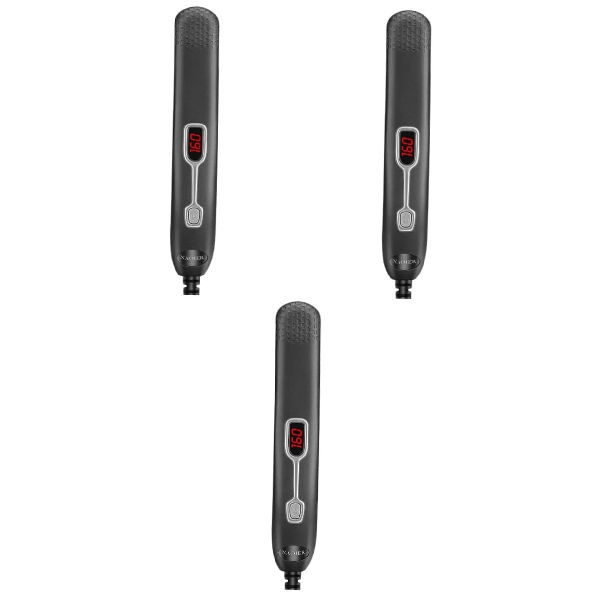 LALAFINA 3 Piezas 6 Peine Alisador De Barba Cepillos Para Secador De Pelo Cepillo De Pelo De Cerámica Cepillo Alisador Anti-quemaduras Estilista Hombre Abdominales Multifunción Cepillar