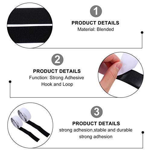 ULTECHNOVO 2 Conjuntos de Fita Adesiva de Velcro E Fita Enrolada Auto-Adesiva Tiras de FixaÃ§Ã£o Rem