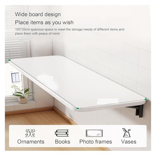 Table murale pliante robuste en version suspendue élégante et compacte