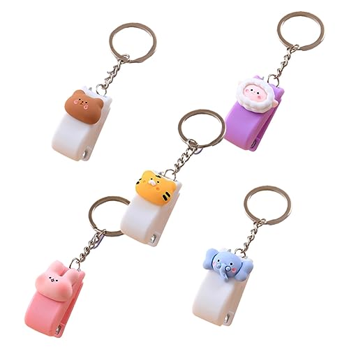 ROMISBABA 5Piezas Grapas de Animales de Dibujos Animados de Grapadora Miniatura para Estudiantes Papelería y