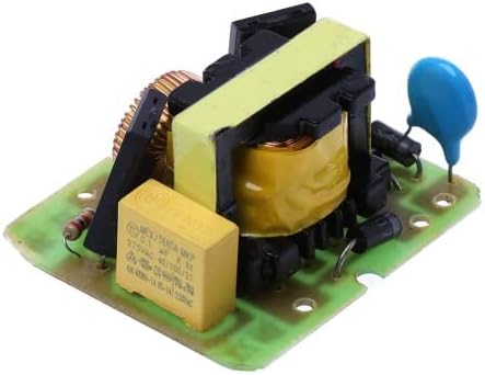 bersudut view of the 40W 12V DC to 220V AC Power Inverter Unit circuit board, highlighting its compact size and component layout.
