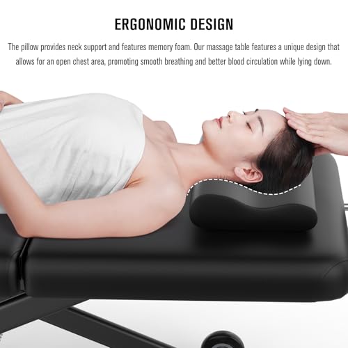 Image of Dolonm Electric Massage Table, Heavy Duty Electric Lift and Electric Backrest 2 Motor Adjustable for Treatment /Medical Spa /Facial Bed /Beauty Bed /Massage Bed and More - 31.2 Wide x 75 Long, Black